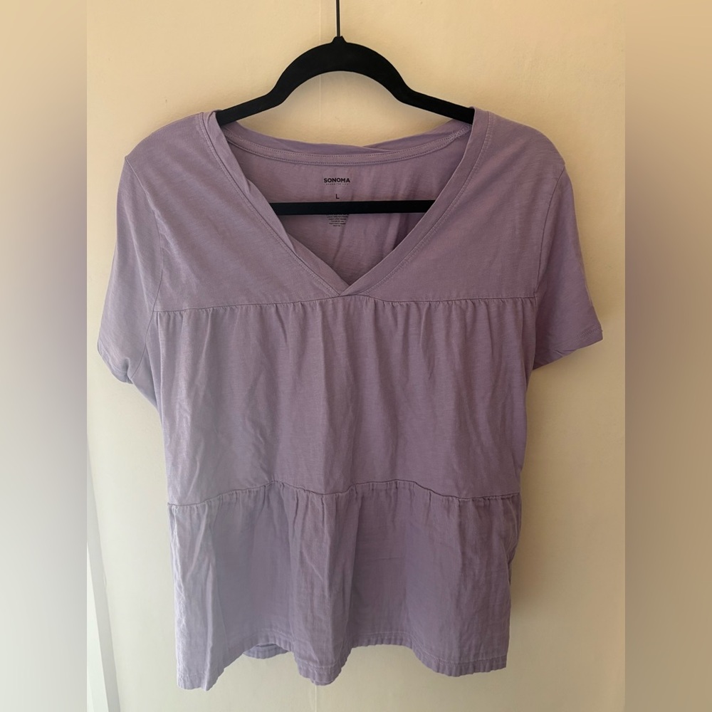 Sonoma Purple Relaxed Short Sleeve T-Shirt